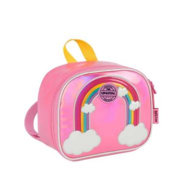 Imagem de Lancheira Escolar Térmica Infantil Arco-Íris Holográfico - Up4you