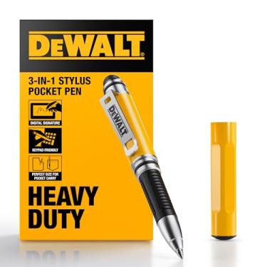 Imagem de DEWALT Mini caneta Stylus 3 em 1 resistente, canetas para tablet para iPad, canetas EDC com tela sensível ao toque, ponta esferográfica com tela sensível ao toque, ponta de teclado, caneta Stylus