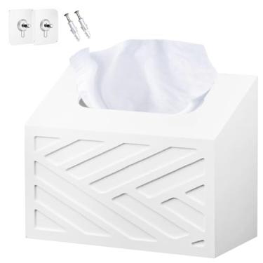 Imagem de Suporte de capa de caixa de toalhas de mão, capa de toalha de mão de couro PU compatível com toalhas de mão de papel descartáveis Kleenex