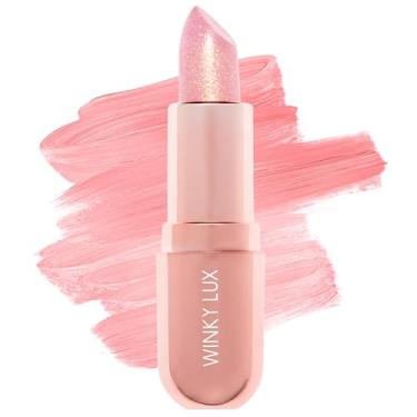 Imagem de Winky Lux Glimmer Balm, pH Lip Balm, Color Changing Lipstick and Tinted Lip Balm, Vegan & Cruelty Free Lip Balm, Hydrate & Plump, Pink Shimmer Lipstick, Rose