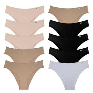 Imagem de Kit 10 Calcinhas Biquíni Microfibra DelRio 511821, Multicor, M