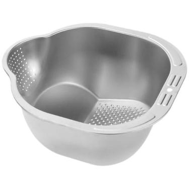 Imagem de Escorredor de Arroz Inox Grao Verdura Legumes Multiuso Versatil Cozinh
