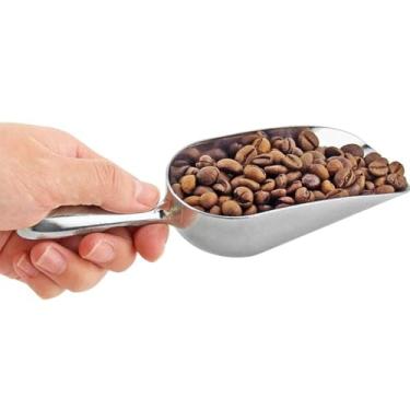 Imagem de Conjunto de pá de cubo de gelo, pá de alumínio fundido com alça contornada, livre de ferrugem para máquina de gelo, freezer, grãos de café, alimentos, doces, farinha, pipoca (340 g)