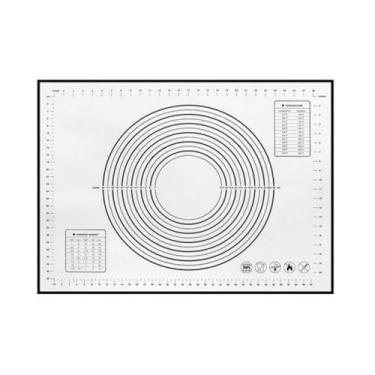 Imagem de Tapete de Massa Silicone com Medidas Assar Grande e Espesso Livre BPA para Rolamento Bolo Fondant Bancada Cozinha Grau Alimentar Antiaderente Fácil Limpar Lavável em Lavadora Pratos Armazenar