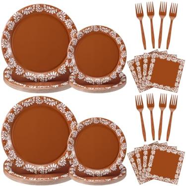 Imagem de AmazingSpark 96 peças Cielito Lindo decoração de festa Platos de Barro Mexicanos Fiesta pratos de papel guardanapos mexicanos garfos conjunto de utensílios de mesa capina Natal suprimentos de chá de