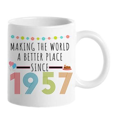 Imagem de Choinn 1957 Presentes de aniversário de 69 anos para mulheres e homens, presente de aniversário de 69 anos, caneca de café para mãe, pai, avó, vovô, ideias de presentes de aniversário de 69 anos, Dia