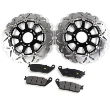 Imagem de Discos e pastilhas de freio dianteiro Arashi para Suzuki RF600R 1993-1997, RF400R 1993, GSX400 IMPULSE (JAPAN) 1994-1996, acessórios de substituição de motocicleta pretos