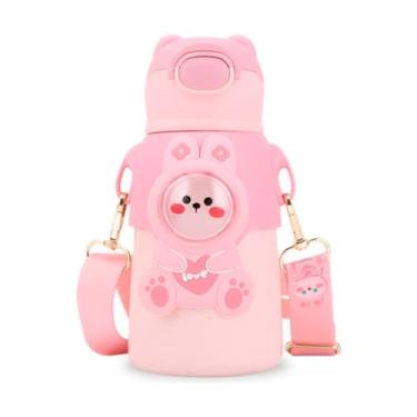 Imagem de Garrafa Térmica de Inox Bichinhos 500ml (Rosa)
