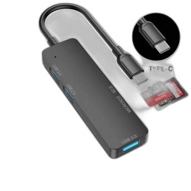 Imagem de Hub Tipo C 2 Portas Usb1 Porta Usb 3.0 Sd/Tf Cartão Microsd