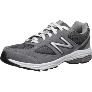 Imagem de New Balance Tênis de corrida infantil 888 V2 com cadarço, Cinza escuro/cinza, 20
