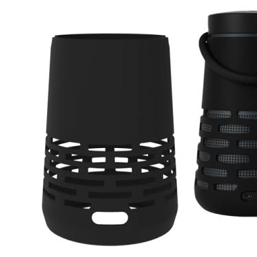 Imagem de Geekria Capa de silicone compatível com Bose SoundLink Revolve+, SoundLink Revolve II capa de alto-falante sem fio com porta de carregamento acessível (preto)