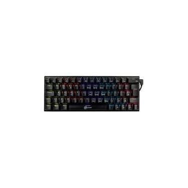 Imagem de Teclado Mecanico Gamer Kalkan Loki, Rainbow, Switches YH Marrom, Layout 60%, USB Tipo-C, Preto - KLK00015