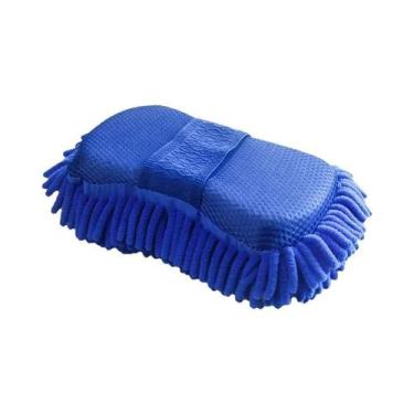 Imagem de Esponja De Lavagem De Carro Em Microfibra Azul, Ferramenta De Limpeza,