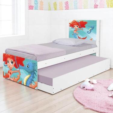 Imagem de Bi Cama Juvenil Zap Com Cabeceira Sereia Ruiva