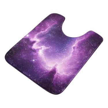 Imagem de Burbuja Tapete de banho clareador roxo, tapete de banheiro absorvente extra macio com suporte antiderrapante para banheiro, banheira, chuveiro, 41 x 61 cm