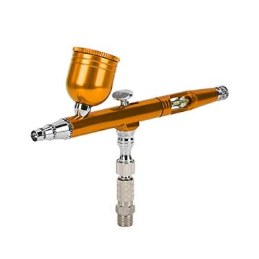 Imagem de HEEPDD Conjuntos de Aerógrafo Kit de Caneta Spray de Bico Com Spray Ajustável de 15 a 50 PSI para Artesanato Modelo Camisetas de Arte Automotiva DIY Bolos Pintura Pistola de Aerógrafo Dupla Ação 0,3 Mm Materiais de Arte (alumínio)