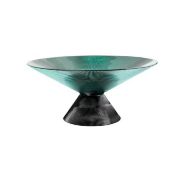 Imagem de Fruteira Placa de frutas alta decorativa placa de frutas de vidro para casa cozinha hotel restaurante lanche placa de doces Decoração de mesa(Grande)