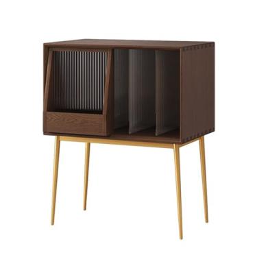 Imagem de Suporte para armazenamento de CDs Porta deslizante móvel de metal para armário rack armazenamento registros