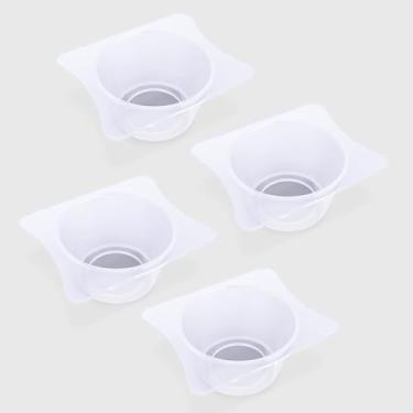 Imagem de 4 peças de filtros de copo de tinta para aerografia - telas de filtro PP duráveis para artesanato e pintura, 3,3 cm x 2,5 cm com furos de 2,1 cm, branco