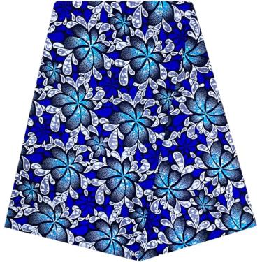 Imagem de HongyuAmy Tecidos de impressão africana 100% algodão tecido de cera Ankara 6 jardas para vestido (A23)