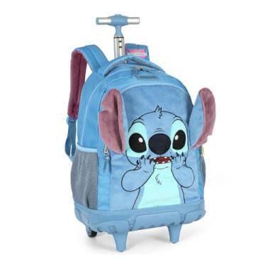 Imagem de Mochila Escolar com Rodinhas Stitch 18” Pelúcia e Orelhas 3D MC50062SC - UP4YOU
