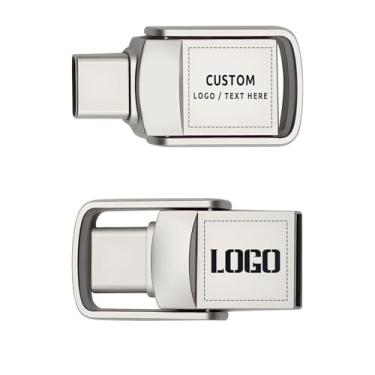 Imagem de Flash Drive OTG personalizado com opção de embalagem, pacote com 50 logotipo personalizado tipo C duplo e unidade USB para promoções de negócios, presentes corporativos, eventos, brindes de marca em