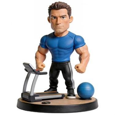 Imagem de Bobblehead personalizado para treinador de academia - presente personalizado de foto para estatueta para dia dos namorados/aniversário/ação de graças | Decoração de mesa de argila feita à mão para