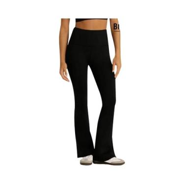 Imagem de Leggings femininas super macias de cintura alta com lã e controle de b