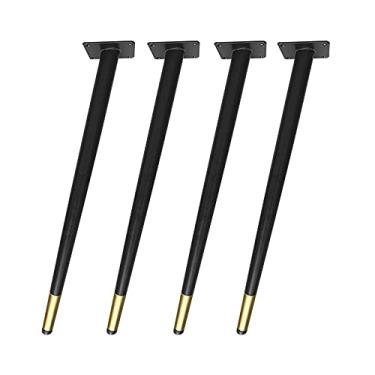 Imagem de TRGCJGH Pernas de móveis pernas de sofá pernas de substituição de sofá perfeitas para sofá cama mesa de centro pacote de 4 (pernas inclinadas), A-13,8 polegadas