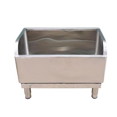 Imagem de Bacia de esfregão de montagem no chão, bacia de serviço de esfregão, pia de esfregão de piso comercial com bacia profunda, pia de esfregão de piso de aço inoxidável, para cozinha, restaurante