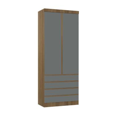 Imagem de Guarda Roupa Modulado 2 Portas e 4 Gavetas 90cm Veneza Luciane Móveis