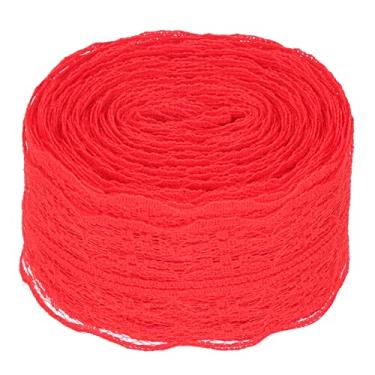 Imagem de Fita de renda estilo vintage, suprimentos acolchoados reutilizáveis ​​para decoração de casamento, uso diário, material de nylon, 10 metros (Vermelha)