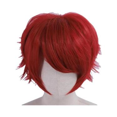 Imagem de Peruca Curta Em Camadas Marrom Para Cosplay Masculino E Feminino, Resi