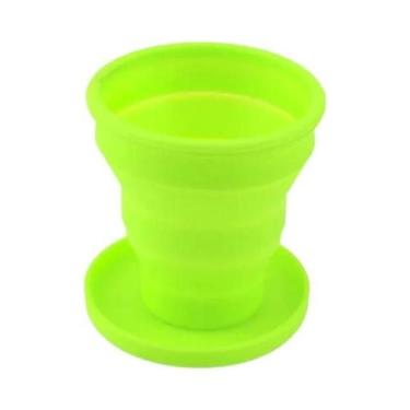 Imagem de Copo De Viagem Portátil Dobrável De Silicone 200ML Para Acampamento E 