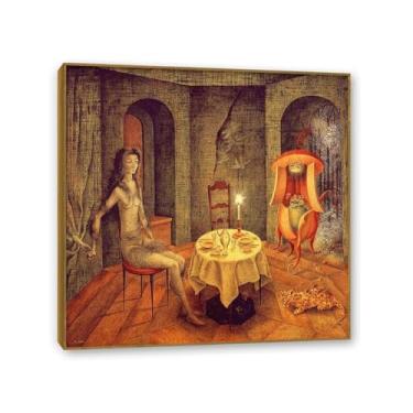 Imagem de Zeichn8u Remedios Varo Paintings Unexpected view Remedios Varo pôster de parede surrealismo arte em tela para sala de estar escritório decoração de parede presente pronto para pendurar moldura teca 60