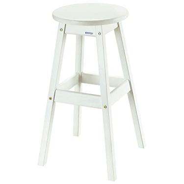 Imagem de Banqueta Alta Tramontina Vin com Assento Forrado em Courvin Branco