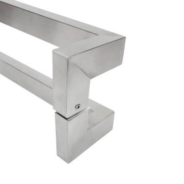 Imagem de Puxador Porta Duplo Em Aço Inox 60cm Modelo Solution - DECORPLACE, Esc