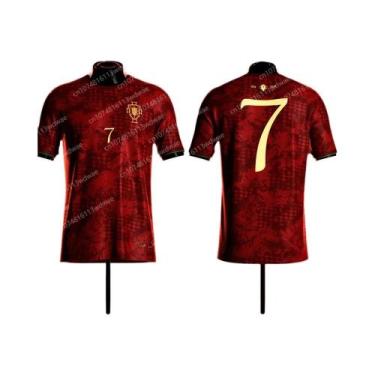 Imagem de Camisa De Futebol Masculina De Secagem Rápida Portugal Manga Curta 25-
