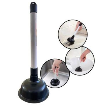 Imagem de Desentupidor Mini Bomba Para Desentupir Privada Vaso Sanitário Manual 