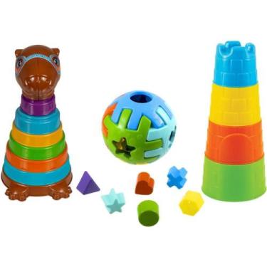 Imagem de Brinquedo Educativo Mega KIT Kapi Torre Capivara e Bola