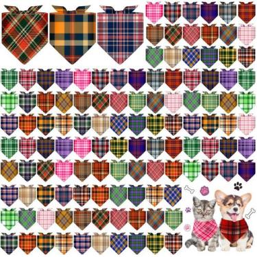 Imagem de Sanwuta Bulk 120 peças de bandanas ajustáveis para cães 42x59 cm