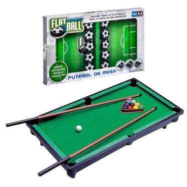 Imagem de Kit Brinquedos Infantis Jogos de Mesa Futebol de Botão e Mini Bilhar c