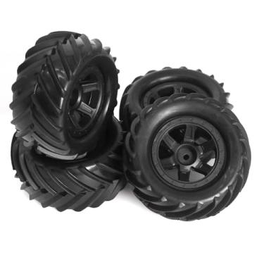 Imagem de Peças de carro RC compatíveis com TRAXXAS para E-Revo para MJX 16207 1/16 peças de atualização de carro RC 4 peças 90 mm para caminhão monstro para roda de pneus de buggy 12 mm hexagonais