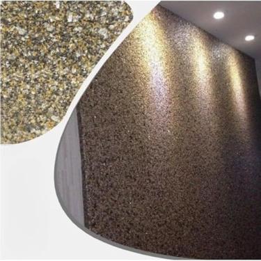 Imagem de Revestimento de pedra natural, 5kg, adequado para paredes, pisos, escadas, terraços, estuque, paredes exteriores e reboco(OURO PRETO)