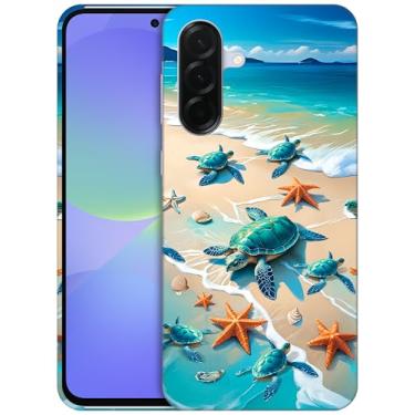 Imagem de GlamCase - Capa com suporte impresso Turtles on Beach para A365G branco