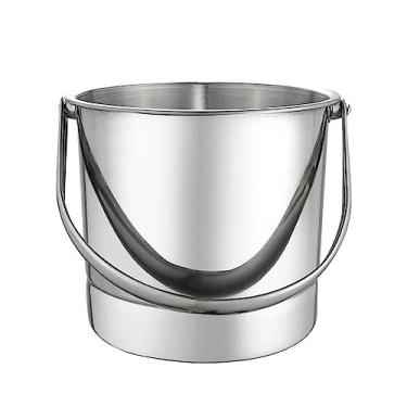 Imagem de Balde de gelo pequeno portátil espesso para festa Barra de aço inoxidável para publicidade KTV armazenamento banheira de bebida