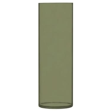 Imagem de Qilmy Vaso de cor sólida verde-oliva escuro para flores, vaso de belas artes, decoração de casa para escritório, sala de jantar, sala de estar, casamento443