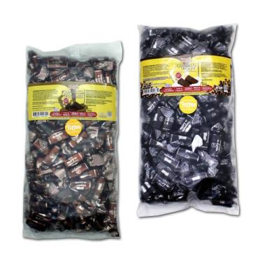 Imagem de Bala toffe caramelo cafe e chocolate 1kg hue - kit 2 unidades