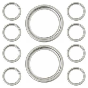 Imagem de Kit 10 Porta Grelha Caixilho Ralo Redondo 10cm Cromado Inox - Montelar