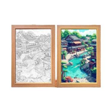 Imagem de Luminária Noturna LED Monte Fuji Com Moldura De Imagem, Luz De Parede 